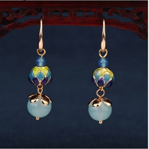 Natural Aventurine Earrings - Picture 6 of 7